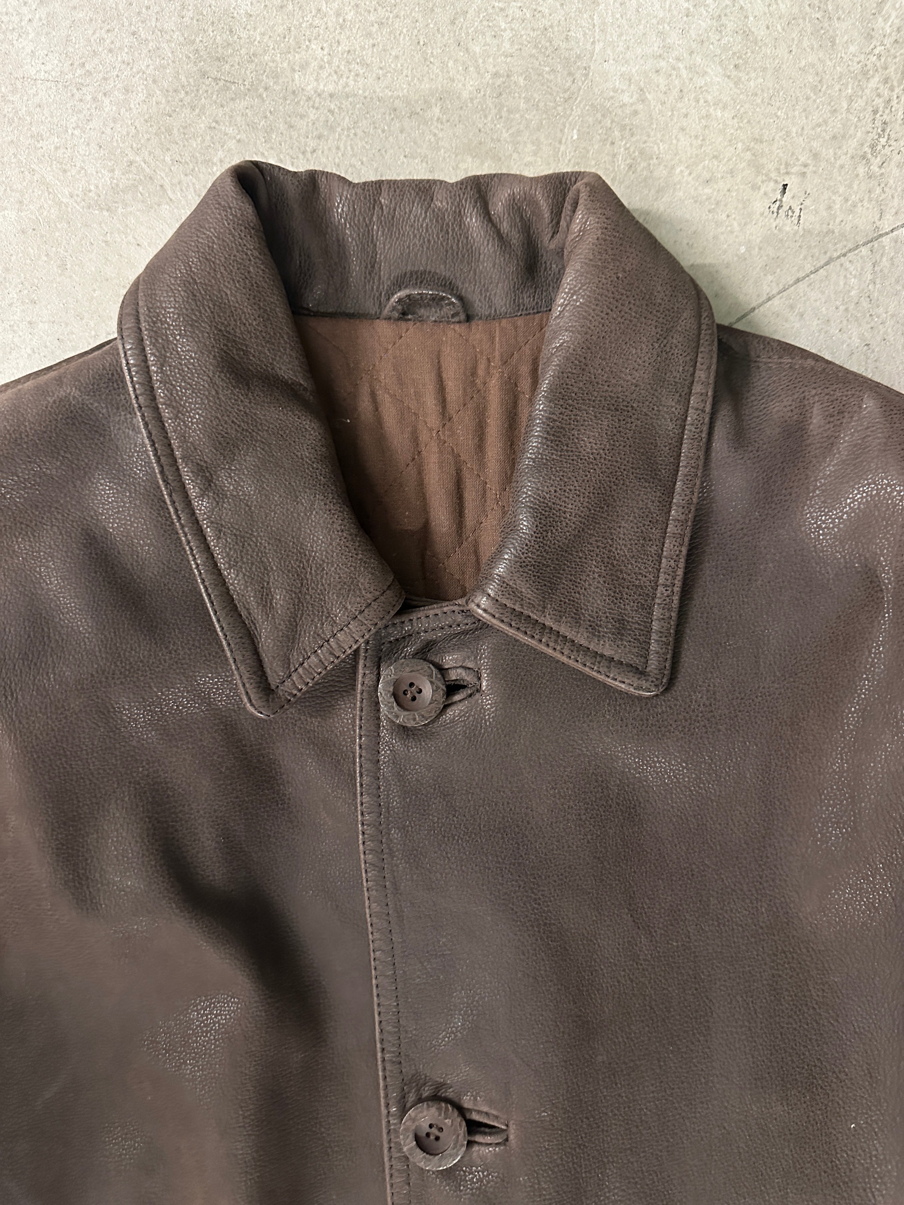 1980s LEATHER JACKET WITH MATTE FINISH