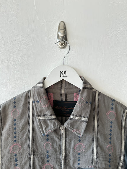 UNDERCOVERISM - early 2000s LINEN JACKET WITH CONTRASTING SLEEVE