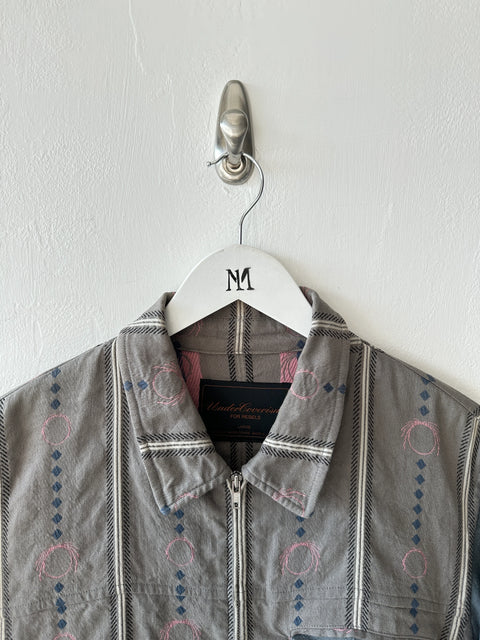 UNDERCOVERISM - early 2000s LINEN JACKET WITH CONTRASTING SLEEVE