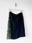PRADA - F/W 2009 DEVORE VELVET KNEE LENGTH SKIRT