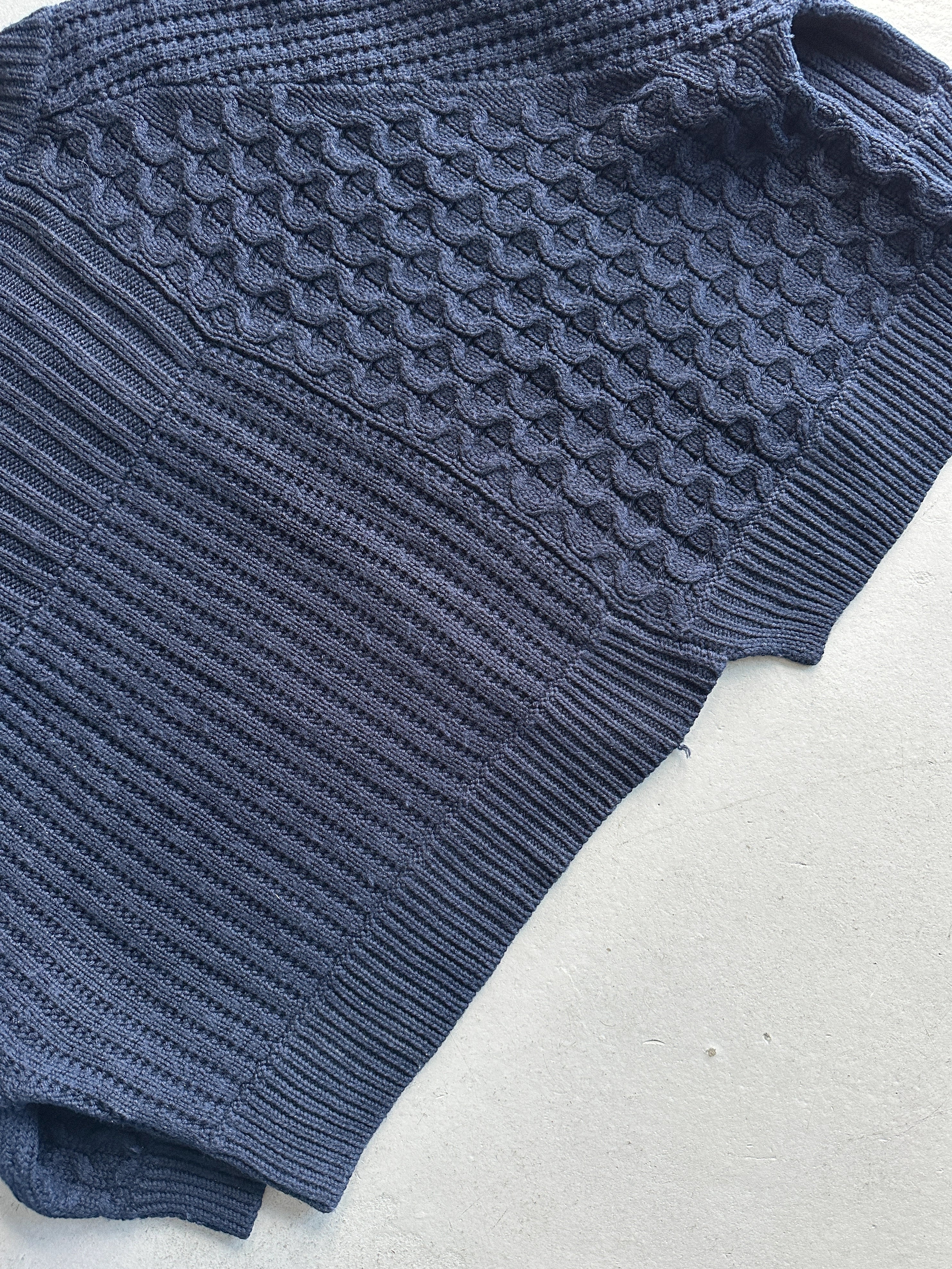 NEIL BARRETT - 2000s BOXY FIT DECONSTRUCTED CHUNKY KNIT JUMPER