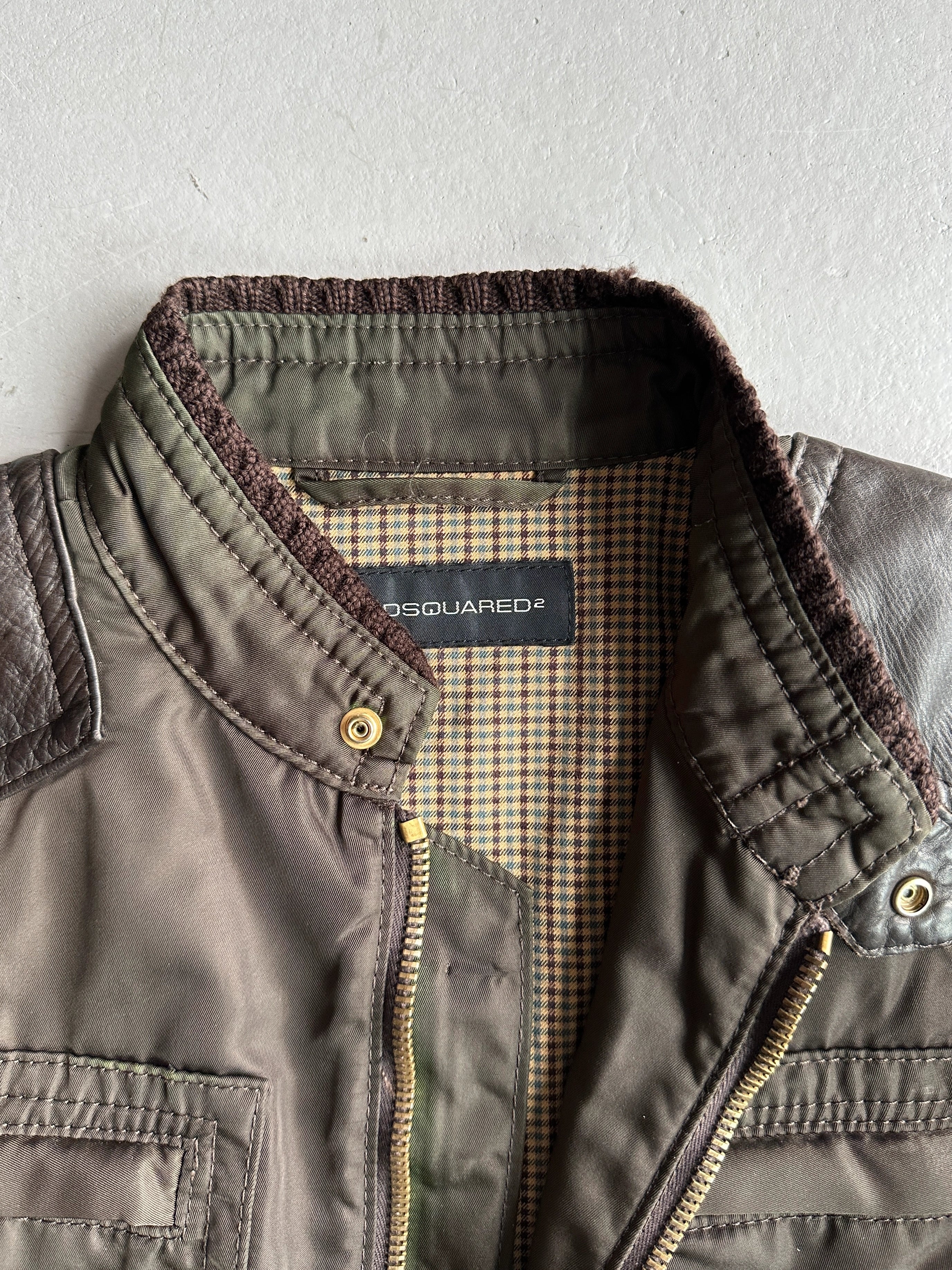 DSQUARED2 - F/W 2005 CARGO JACKET WITH LEATHER AND KNIT DETAILS