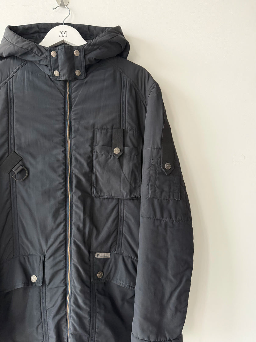 DOLCE & GABBANA - late 1990s HOODED BONDAGE PARKA JACKET