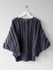 ISSEY MIYAKE - 1980s 3D BATWING SLEEVE KNIT JUMPER