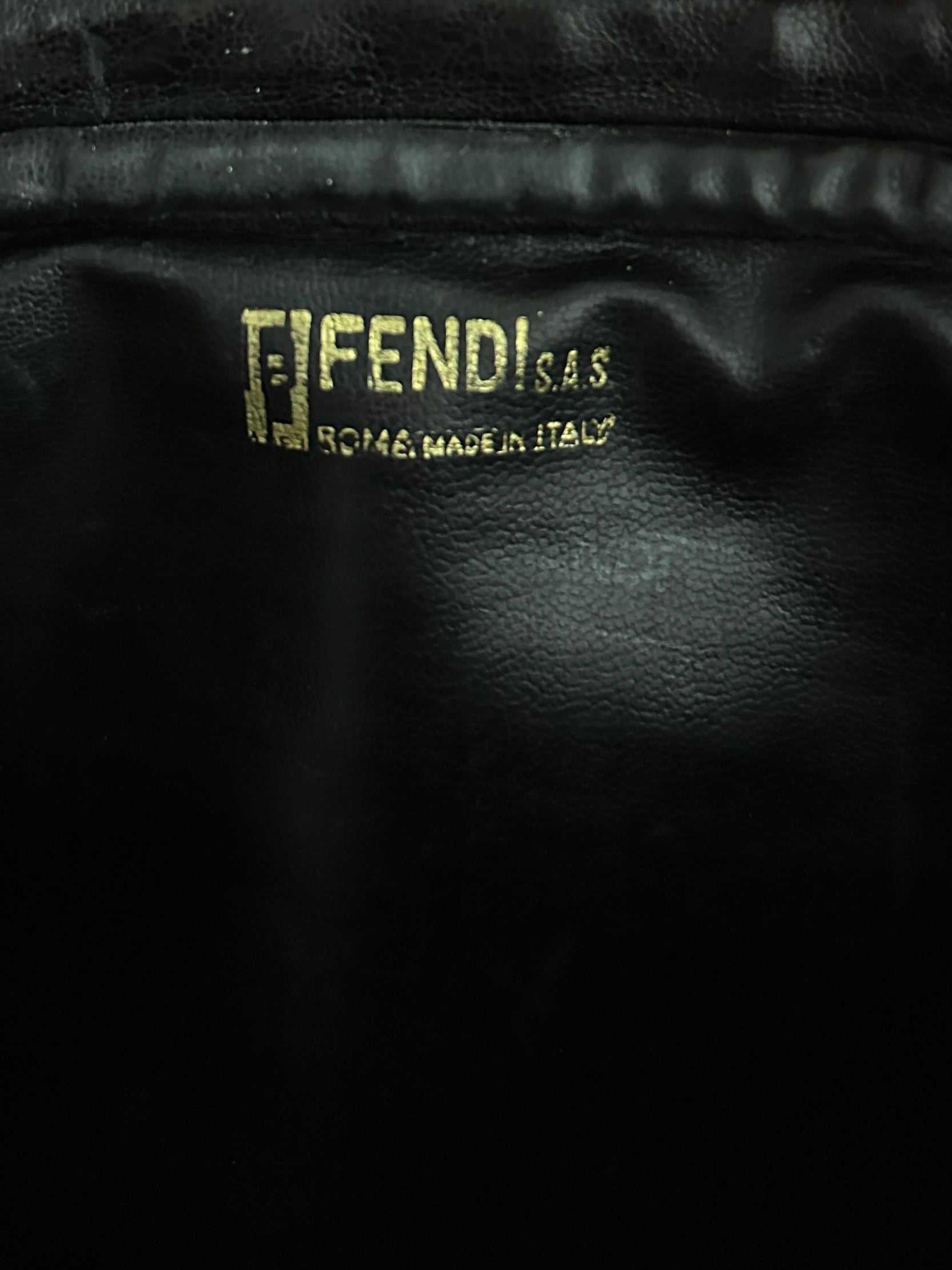 FENDI - 1970s MONOGRAM PRINT MESSENGER BAG