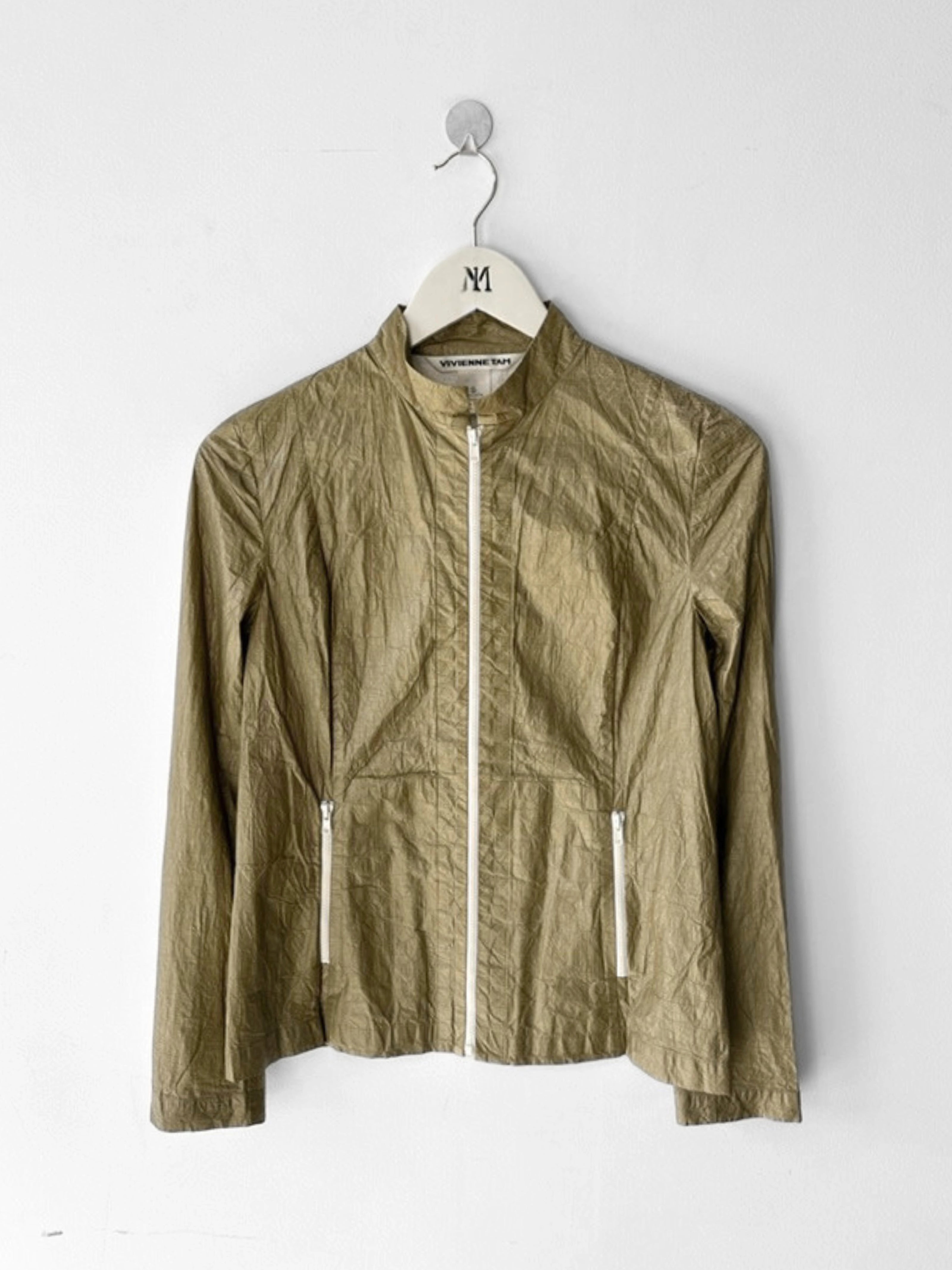 VIVIENNE TAM - S/S 1999 PAPER TEXTURE CRINKLED LIGHT JACKET