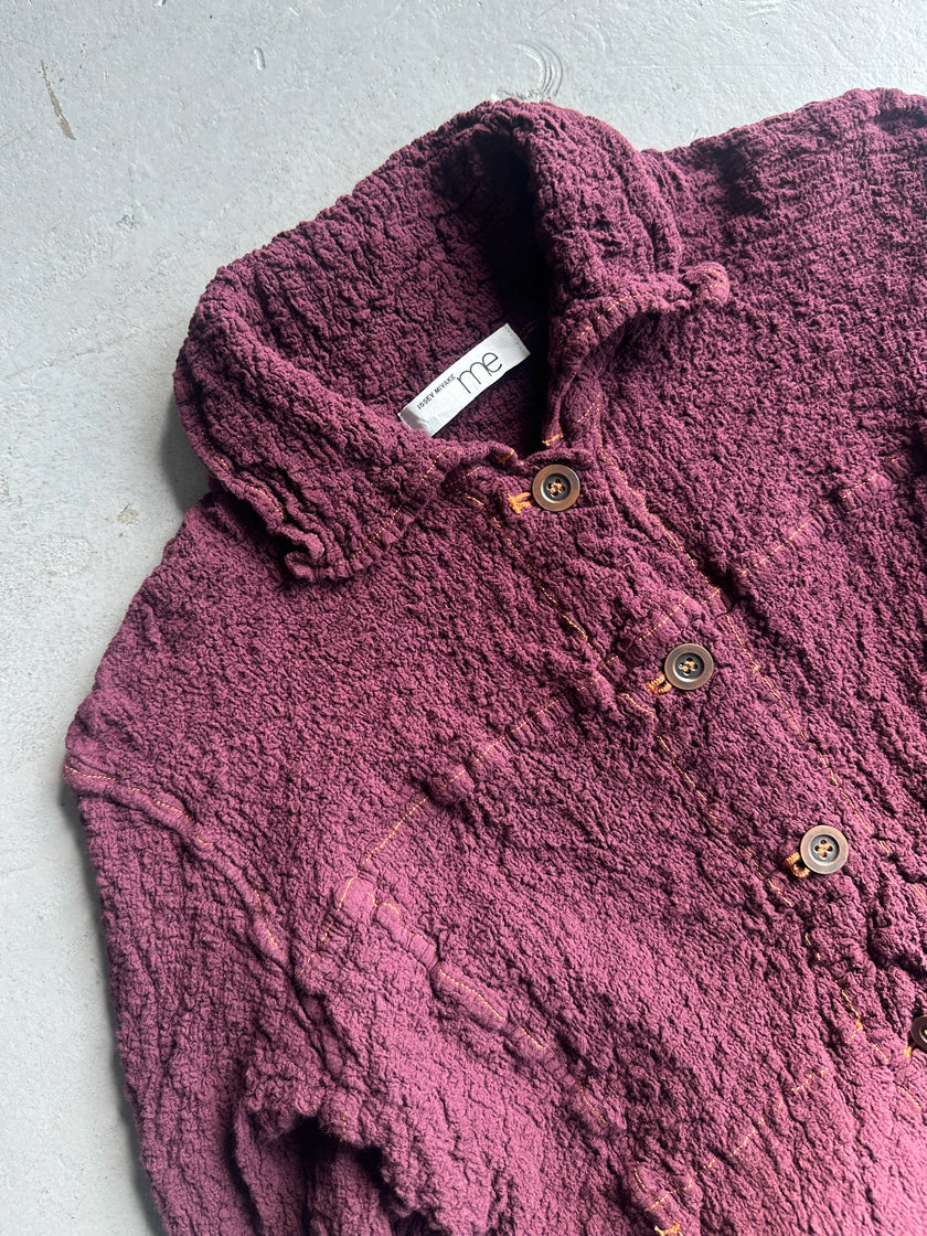 ISSEY MIYAKE ME - 2000s RUCHED JACKET WITH CONTRASTING SEAMS