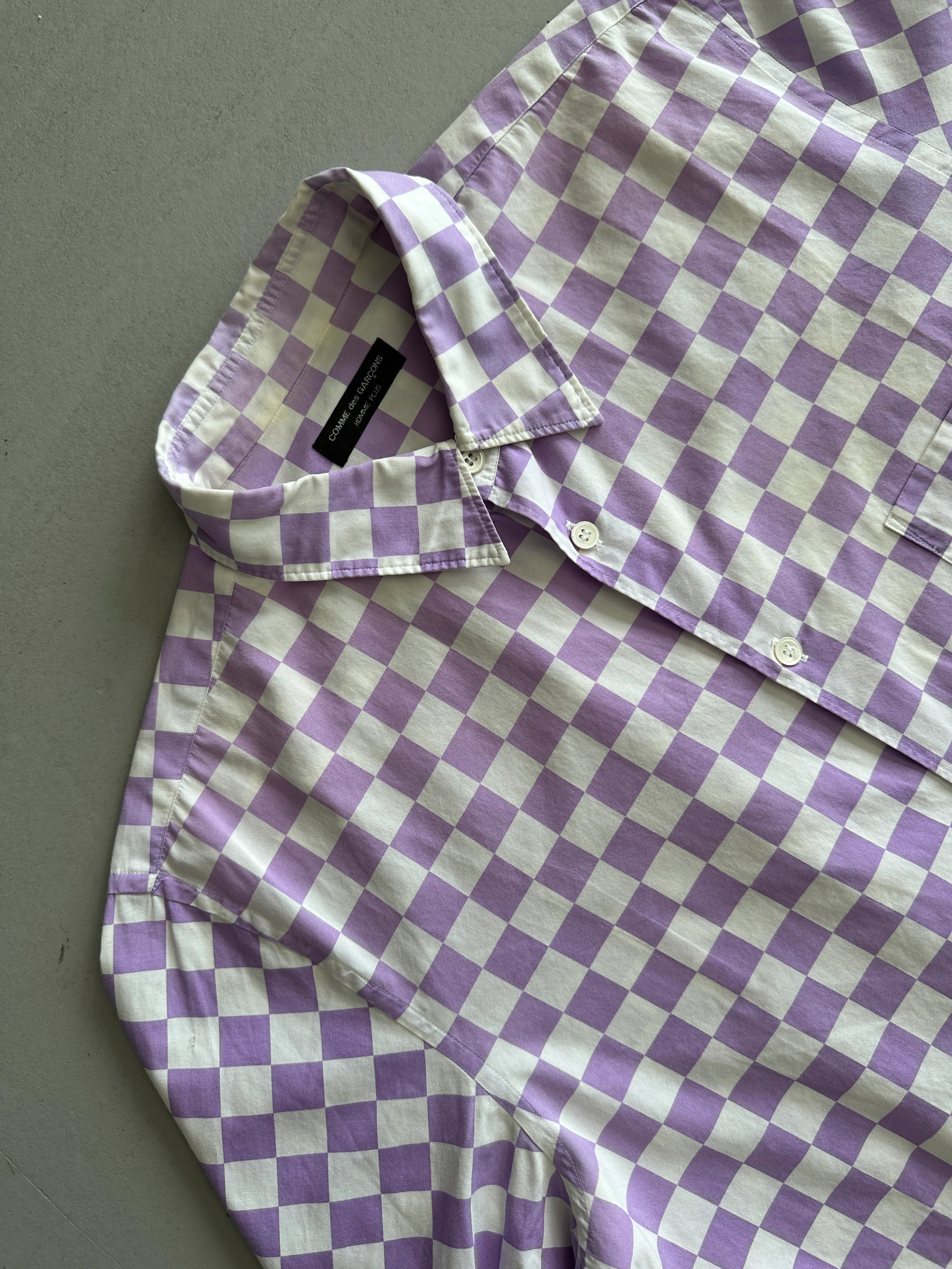 COMME DES GARÇONS HOMME PLUS - S/S 2001 GRADIENT CHECKBOARD SHIRT