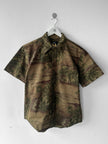 A.P.C. - S/S 2004 TROPICAL PRINT TEXTURED SHORT SLEEVE SHIRT