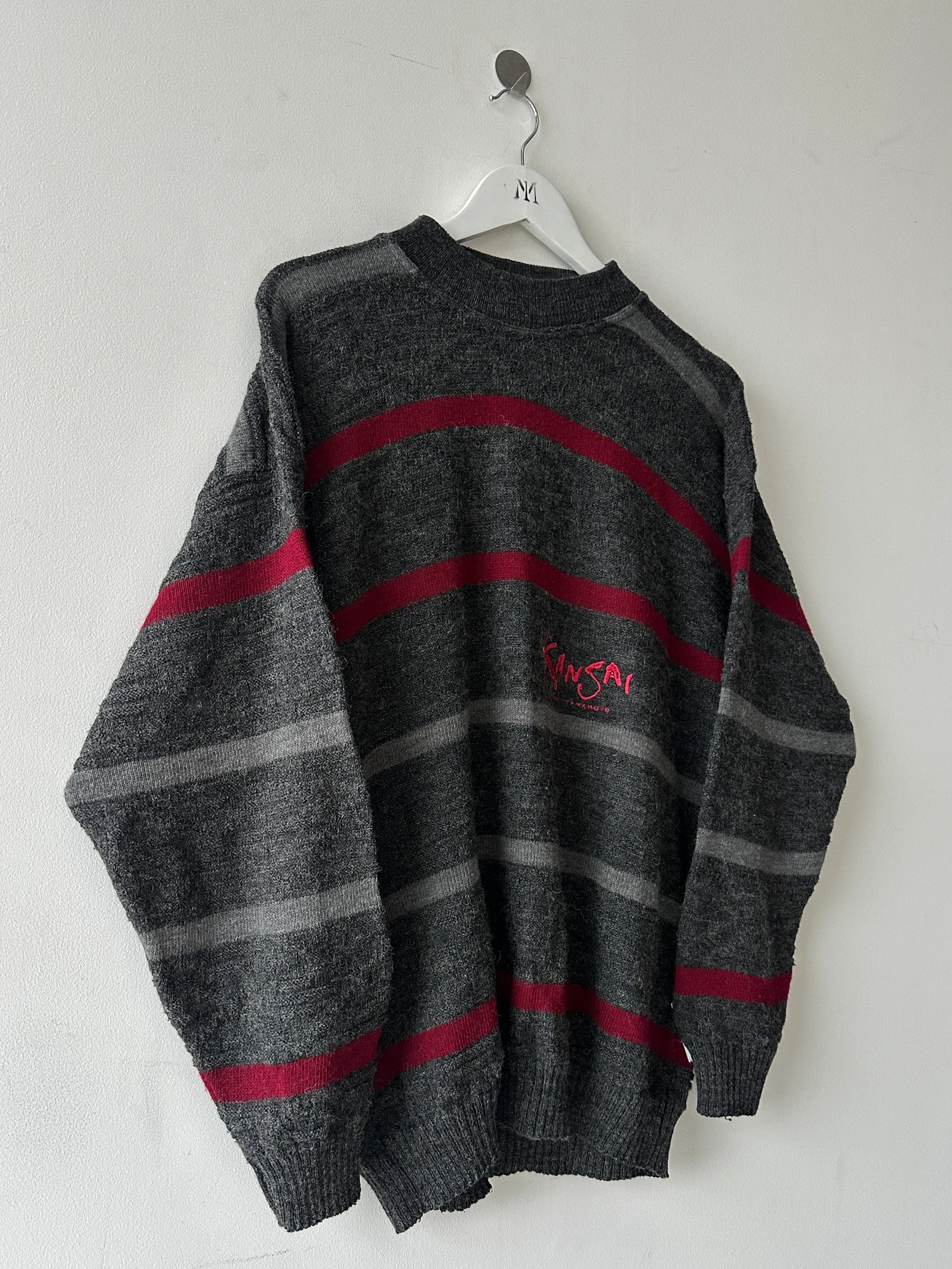 KANSAI YAMAMOTO - 1990s DROPPED SHOULDERS KNIT JUMPER