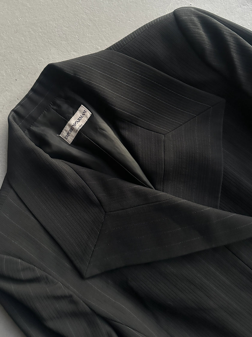 EMPORIO ARMANI - F/W 2001 PINSTRIPE SUIT WITH FLARED LEG TROUSERS