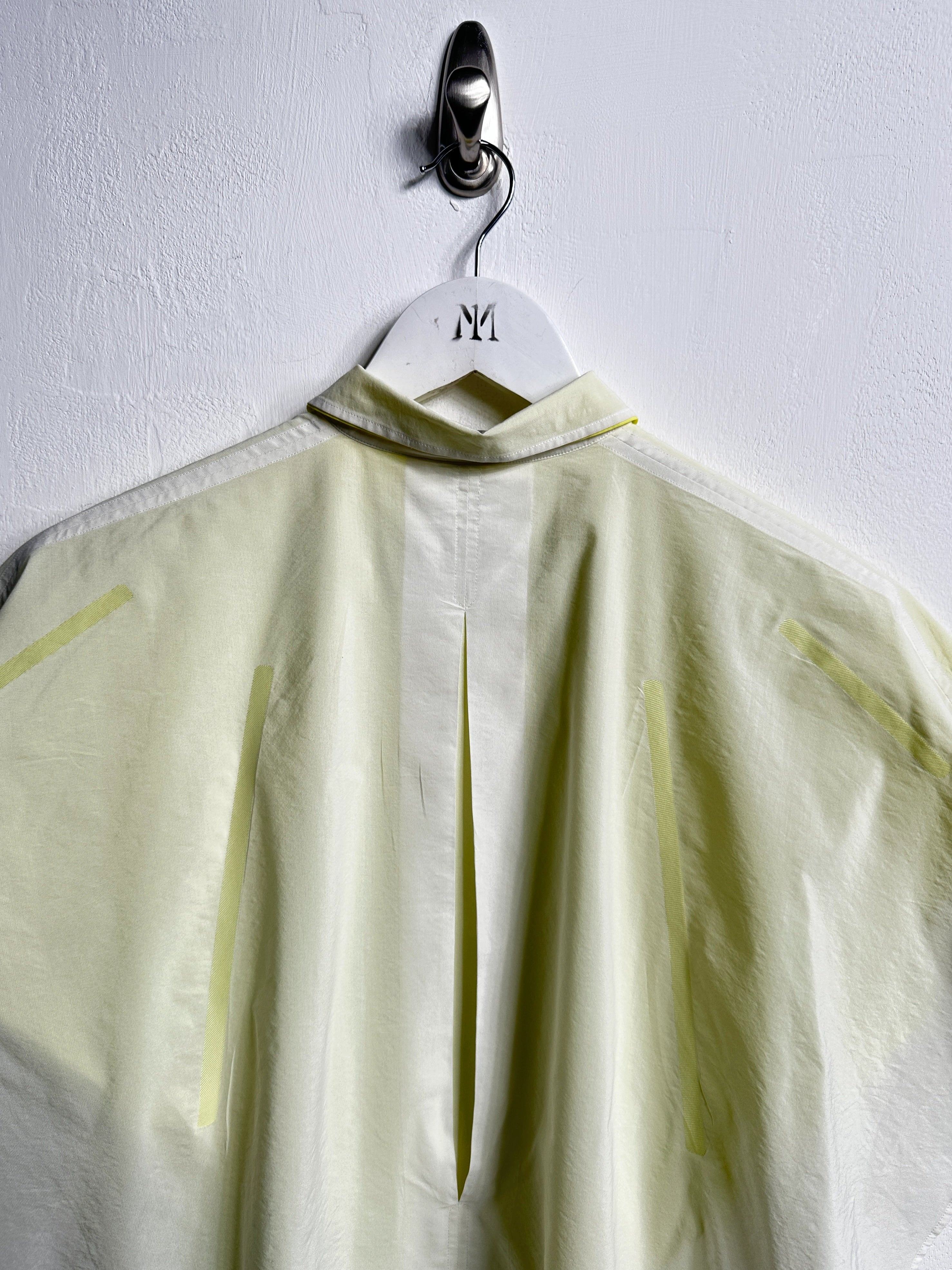 ISSEY MIYAKE - S/S 2014 LAYERED BLOUSE WITH CONTRASTING YELLOW INNERN LAYER