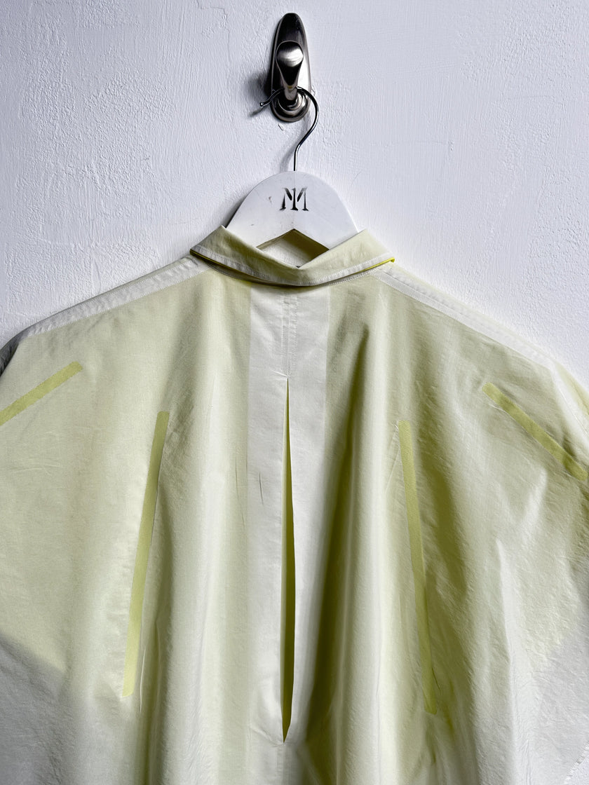ISSEY MIYAKE - S/S 2014 LAYERED BLOUSE WITH CONTRASTING YELLOW INNERN LAYER