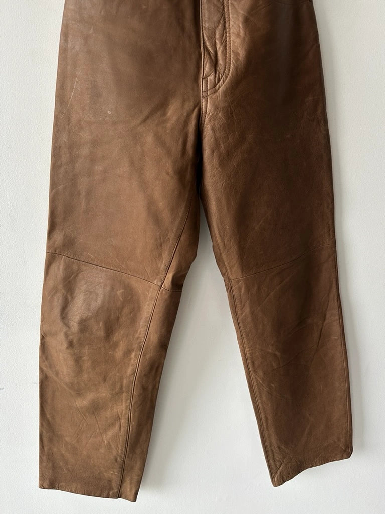 CHEVIGNON - early 1990s LEATHER TROUSERS