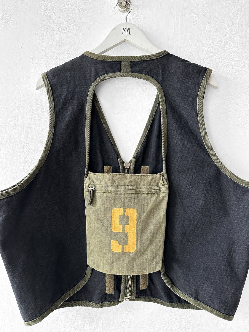 DIESEL - 1980s 2 in 1 BOMBER JACKET WITH LAYERED ZIPPED VEST