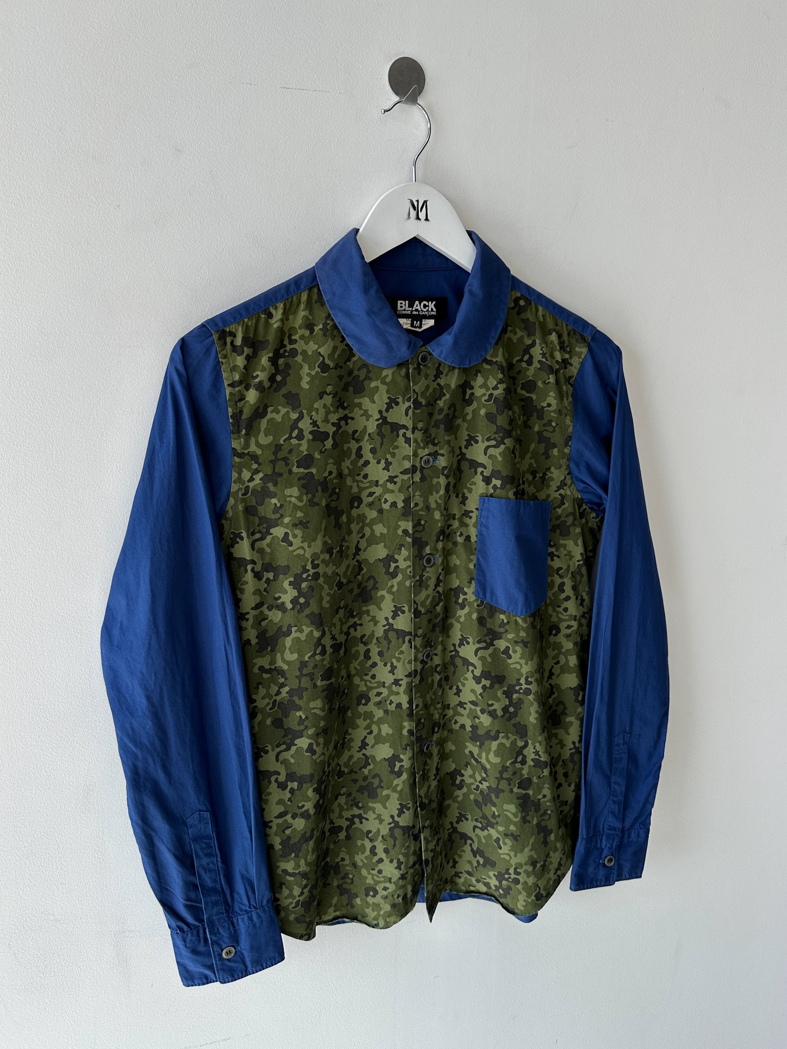 COMME DES GARÇONS BLACK - S/S 2012 CAMOUFLAGE FRONT PANEL LONG SLEEVE SHIRT