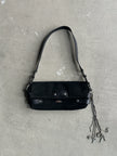 2000s SUEDE SHOULDER BAG WITH CHARMS