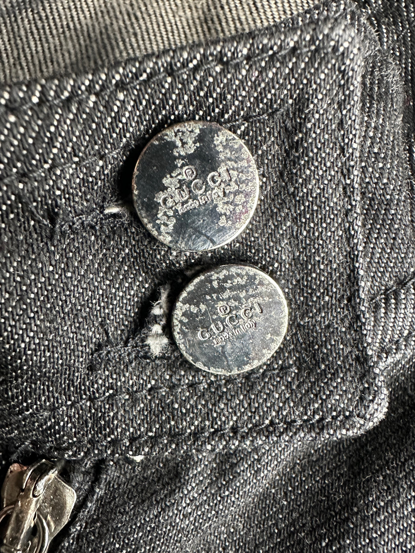 GUCCI TOM FORD -  1990s CROP FIT DENIM JACKET