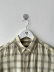 COMME DES GARÇONS - S/S 1994 CHECKED SHORT SLEEVE SHIRT WITH FLOWING DETAILS AT HEM