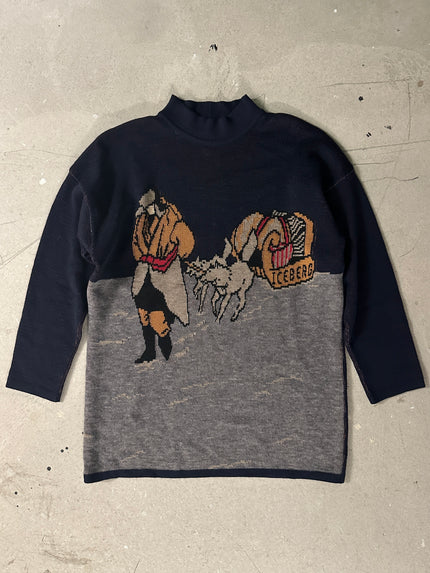 ICEBERG - 1980s MOCK NECK LONG JUMPER