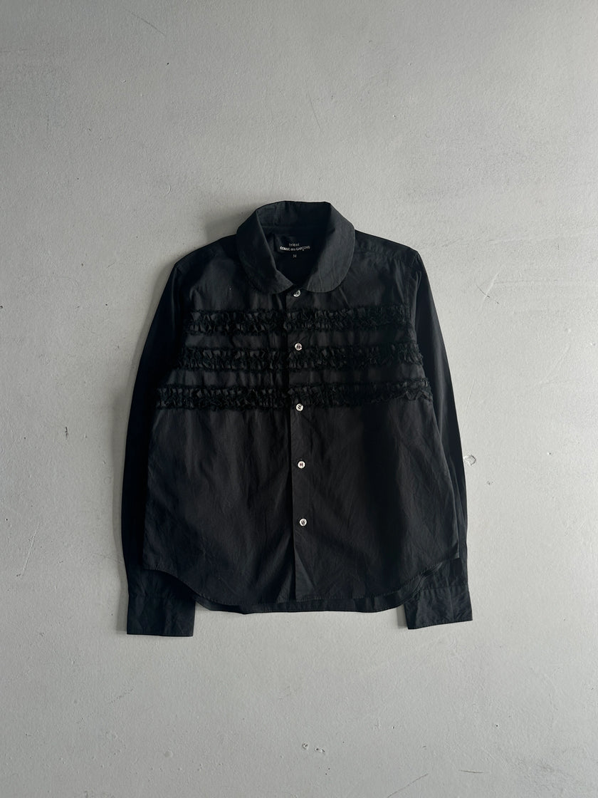 COMME DES GARÇONS TRICOT - 2000s RUFFLE DETAILS AT FRONT SHIRT