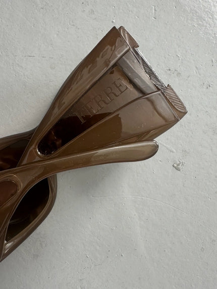 GIANFRANCO FERRÉ - 2000s OVERSIZED WRAPAROUND SUNGLASSES