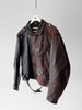 EMPORIO ARMANI – 1980s TWO-TONE LEATHER BIKER JACKET