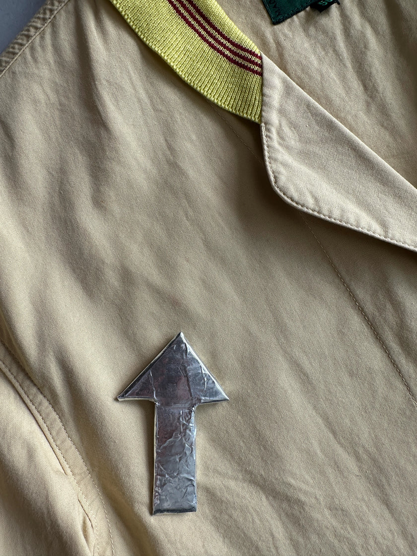 JEAN PAUL GAULTIER JUNIOR - “RAP'SODY IN BLUE” S/S 1990 BONDAGE COTTON BLAZER