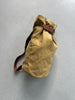 ITALIAN LABEL 1980s CANVAS DUFFLE BAG WITH CONTRASTING LEATHER STRAP