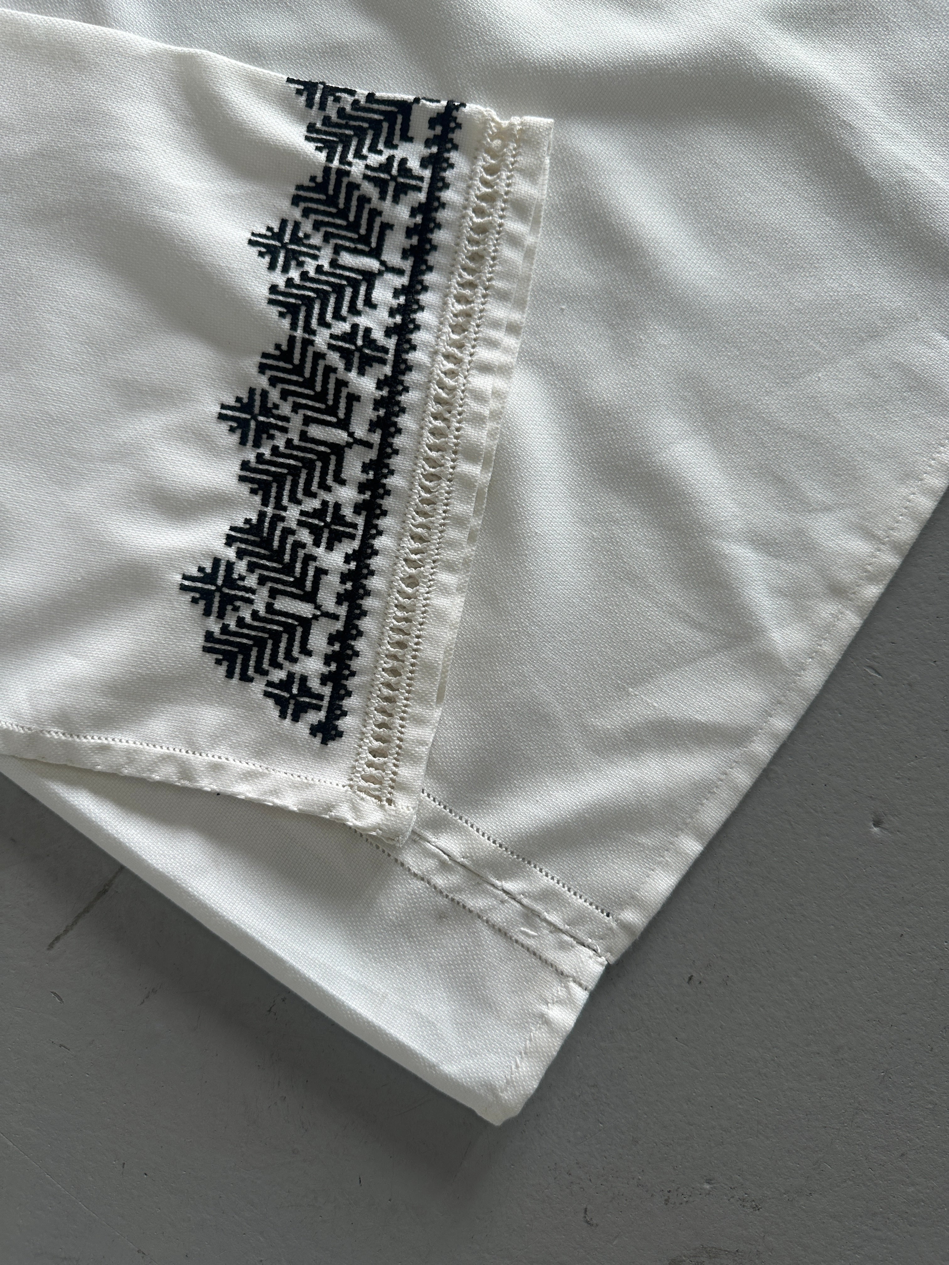 1970s EMBROIDERED WIDE SLEEVE TUNIC SHIRT