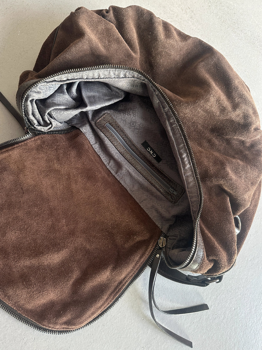 C'N'C COSTUME NATIONAL - F/W 2010 SUEDE LARGE HOBO BAG