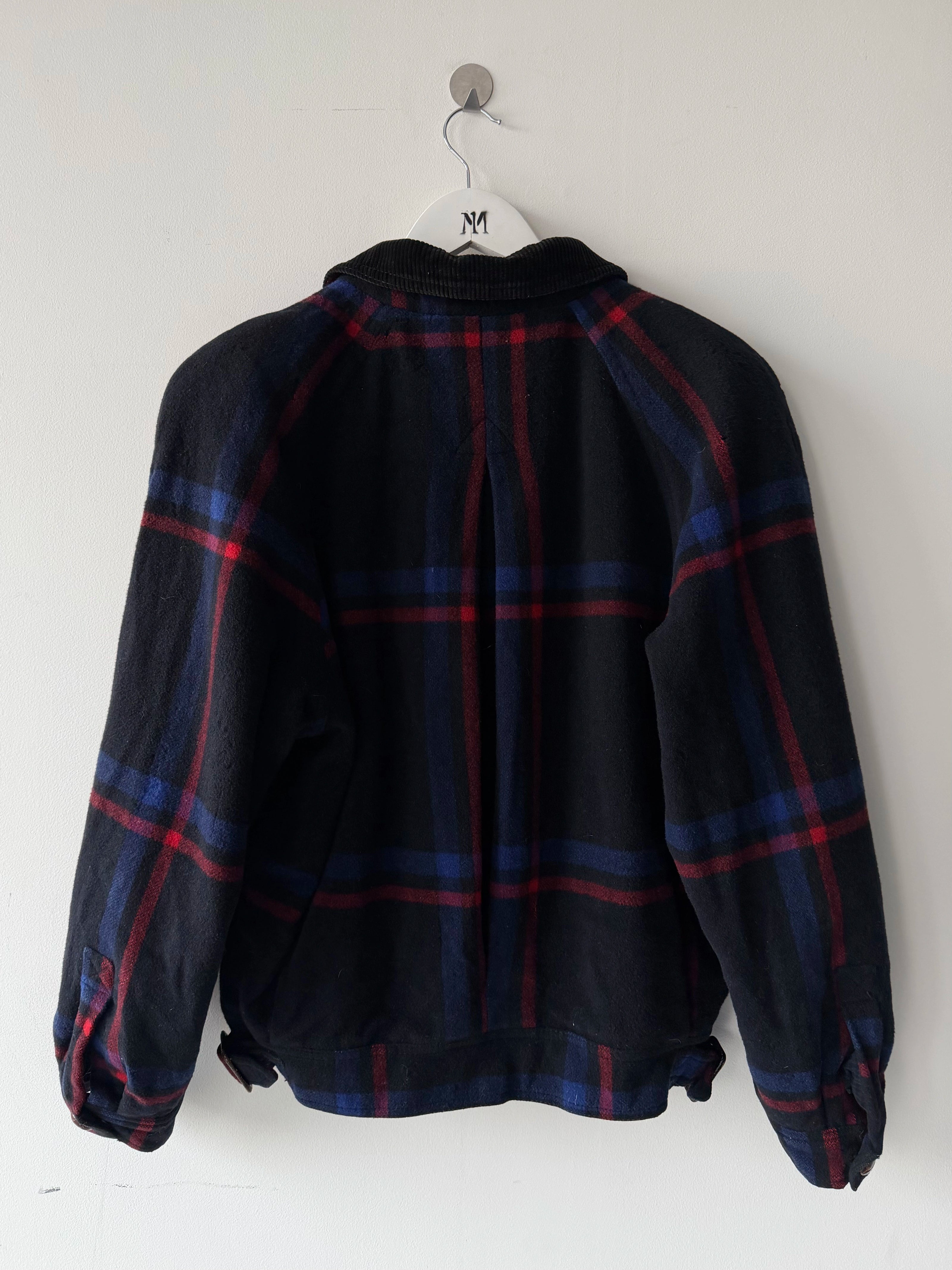 VALENTINO - 1980s BOXY FIT PLAID BOMBER JACKET