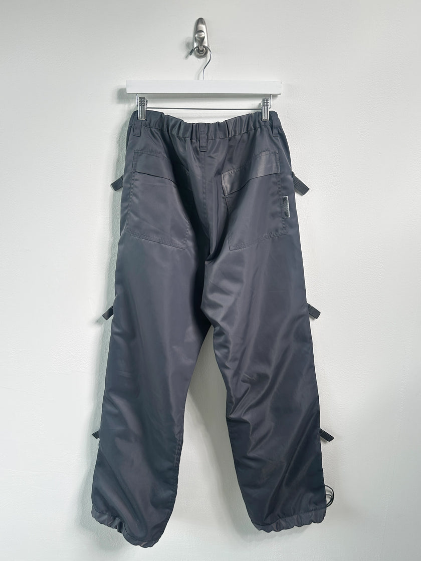 FINAL HOME - early 2000s TECHNICAL TROUSERS WITH SIDE BUTTON DETAILS