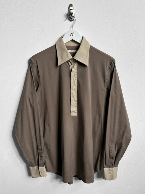 PRADA - early 2000s LONG SLEEVE PULLOVER SHIRT