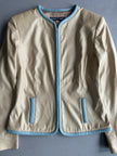 ALVIERO MARTINI - 1990s FITTED JACKET WITH PIPING DETAILS