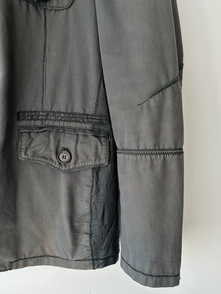 BIKKEMBERGS - S/S 2008 JACKET WITH LEATHER PANELS