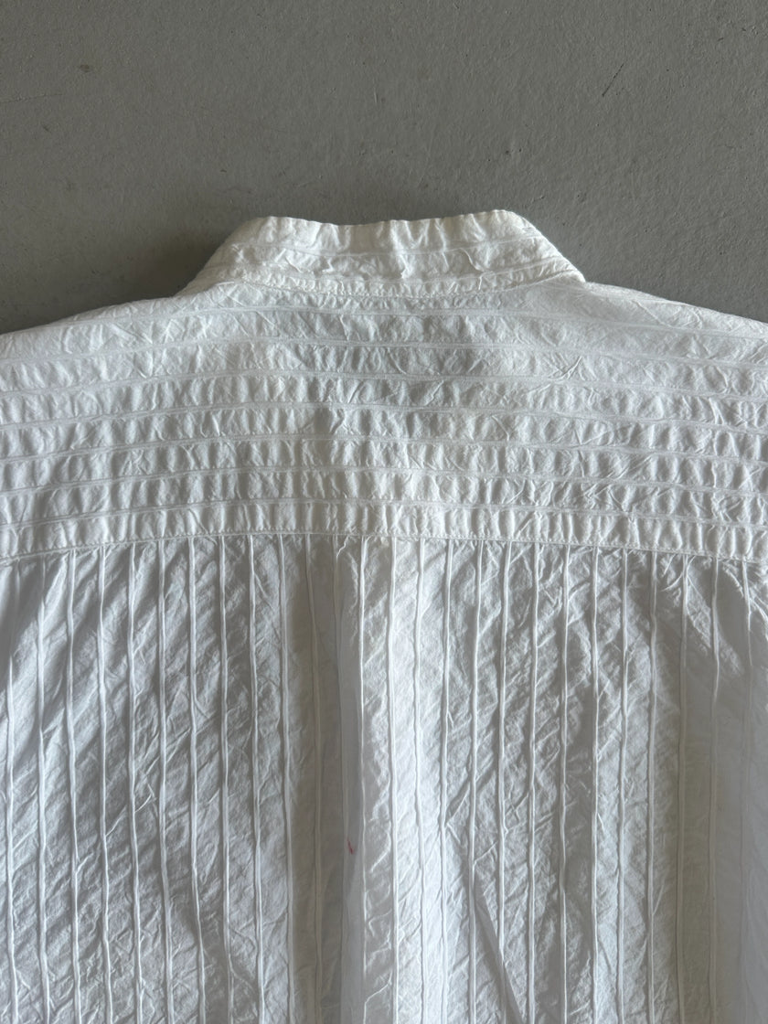 ISSEY MIYAKE MEN - S/S 2005 MANDARIN COLLAR CRINKLED SHIRT