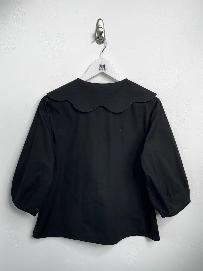 COMME DES GARÇONS - A/W 2020 BOXY FIT BUTTONED BLOUSE WITH OVERSIZED PETER PAN COLLAR