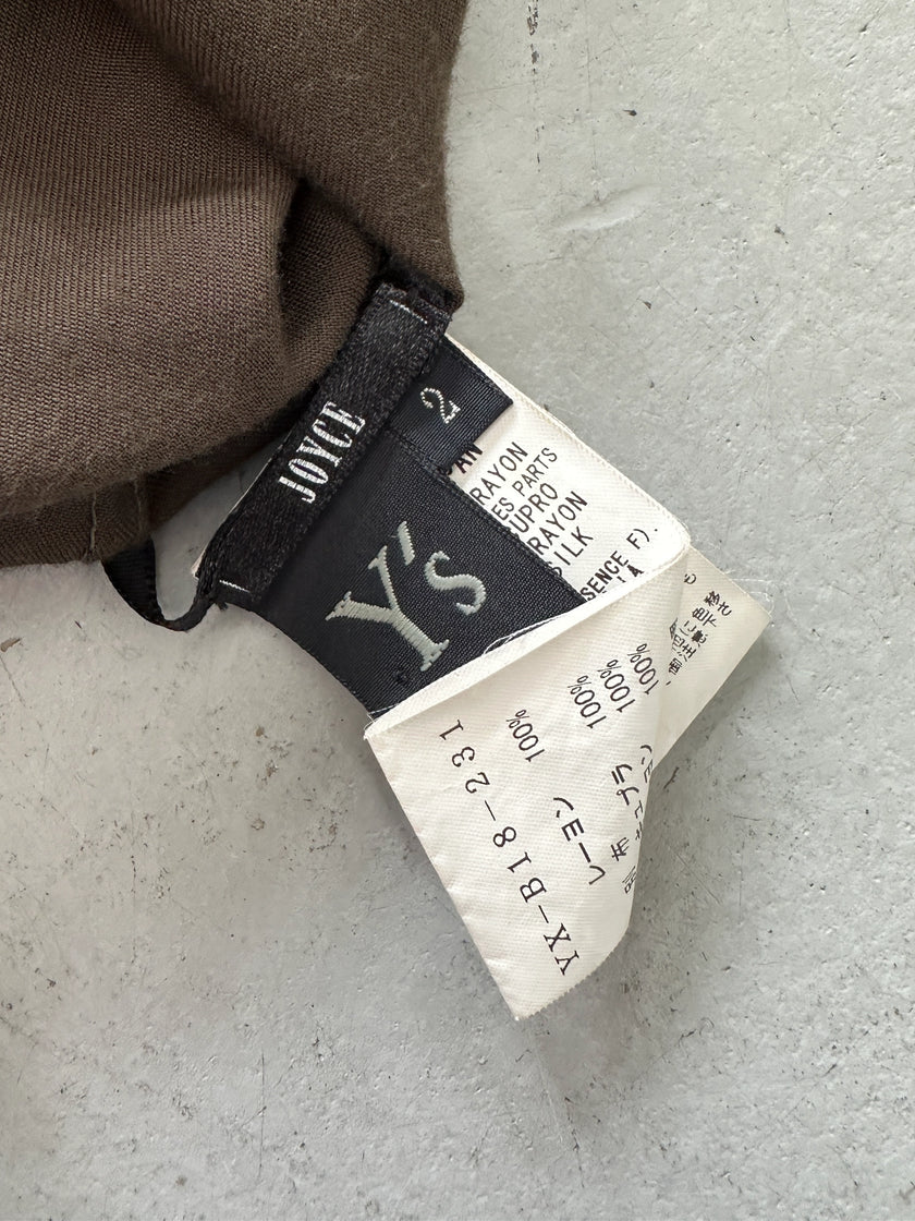 YOHJI YAMAMOTO Y'S - S/S 2001 ASYMMETRICAL SHIRT WITH DETACHABLE DETAIL AT COLLAR