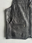 1990s LEATHER ZIPPED VEST