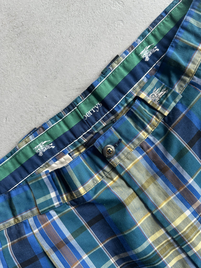 BURBERRYS - 1990s FRONT PLEATS BERMUDA SHORTS