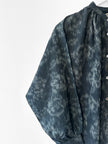 COMME DES GARÇONS - early 1980s ABSTRACT FLORAL PRINT VOLUMINOUS BUTTONED BLOUSE