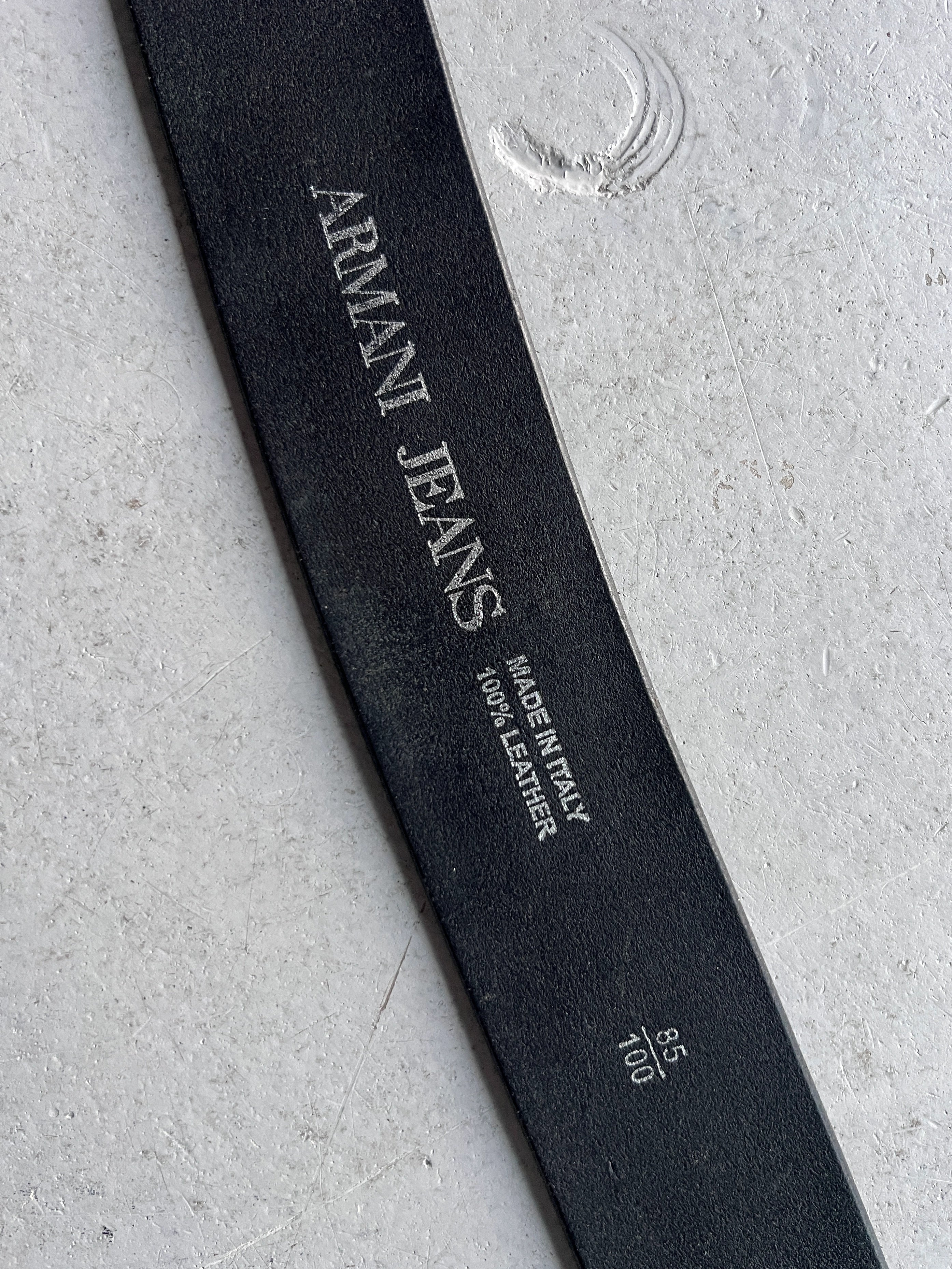 ARMANI JEANS - 2000s LEATHER BELT