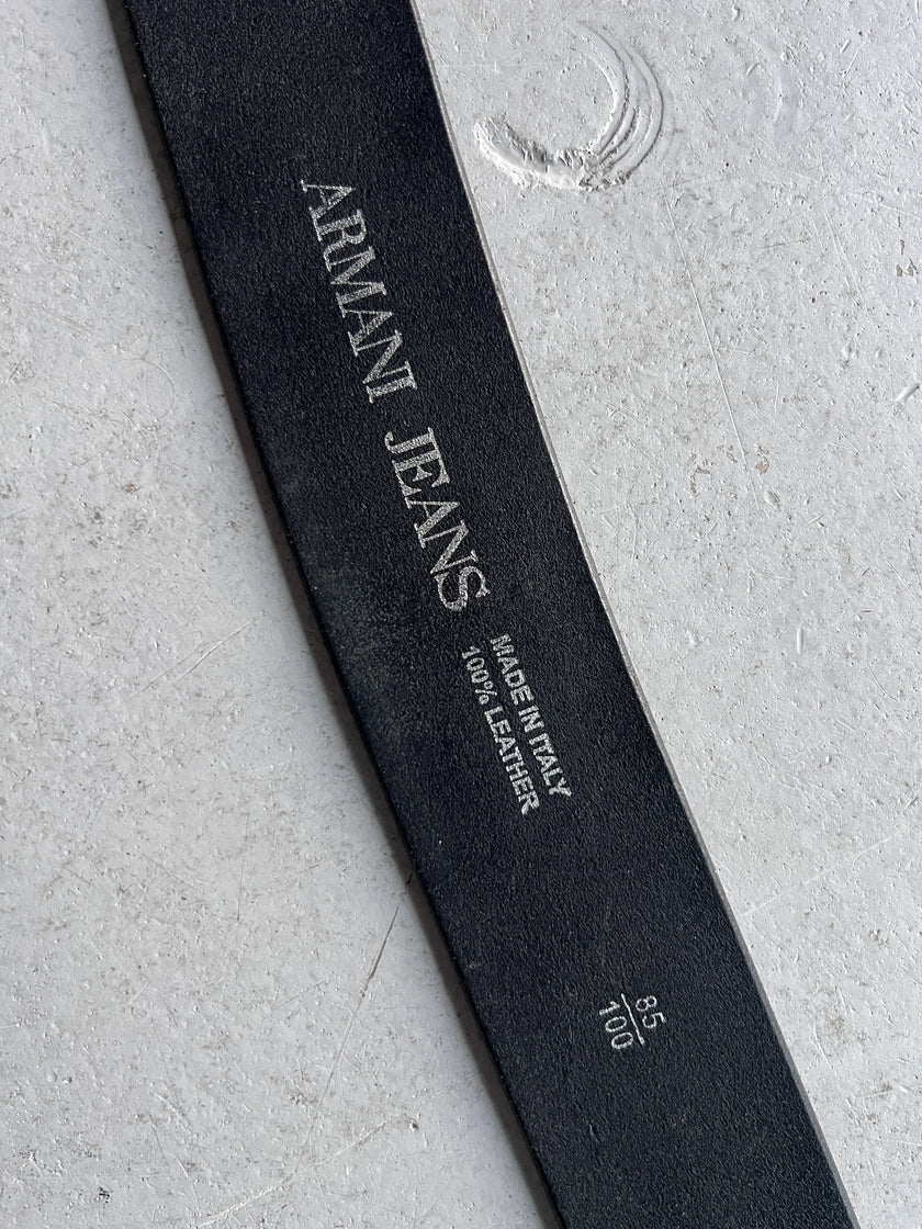 ARMANI JEANS - 2000s LEATHER BELT