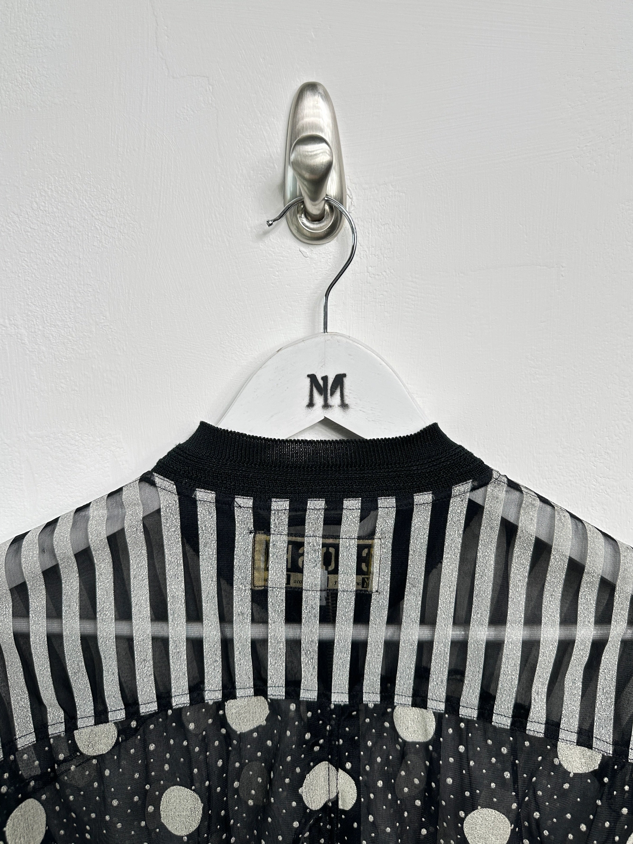 MARITHÉ + FRANÇOIS GIRBAUD x CLOSED - 1980s PANELED WAIST SHEER ZIPPED JACKET