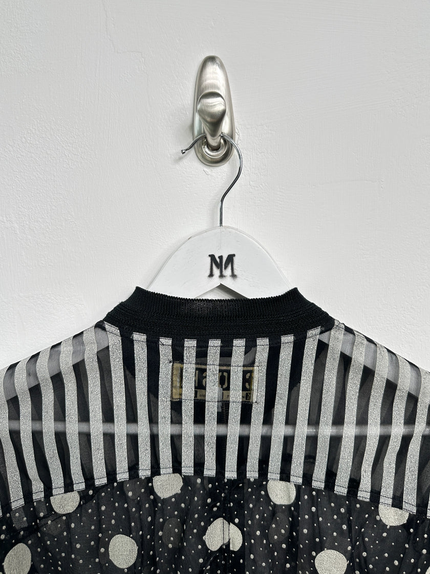 MARITHÉ + FRANÇOIS GIRBAUD x CLOSED - 1980s PANELED WAIST SHEER ZIPPED JACKET