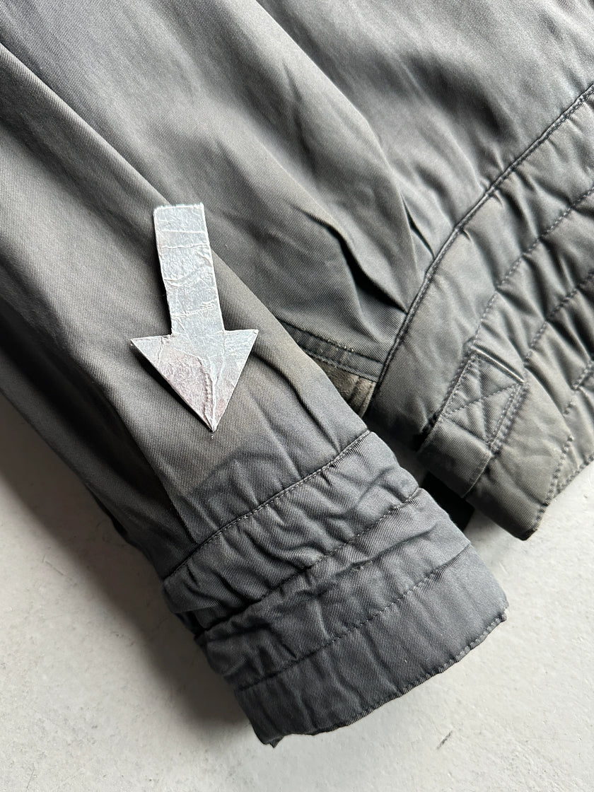 ESCADA - 1980s CONTRASTING LEATHER FRONT LAYERED JACKET