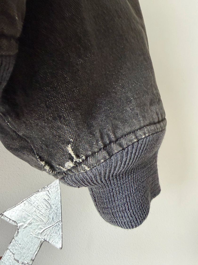ITALIAN LABEL 1980s HEAVYWEIGHT DENIM BOMBER JACKET