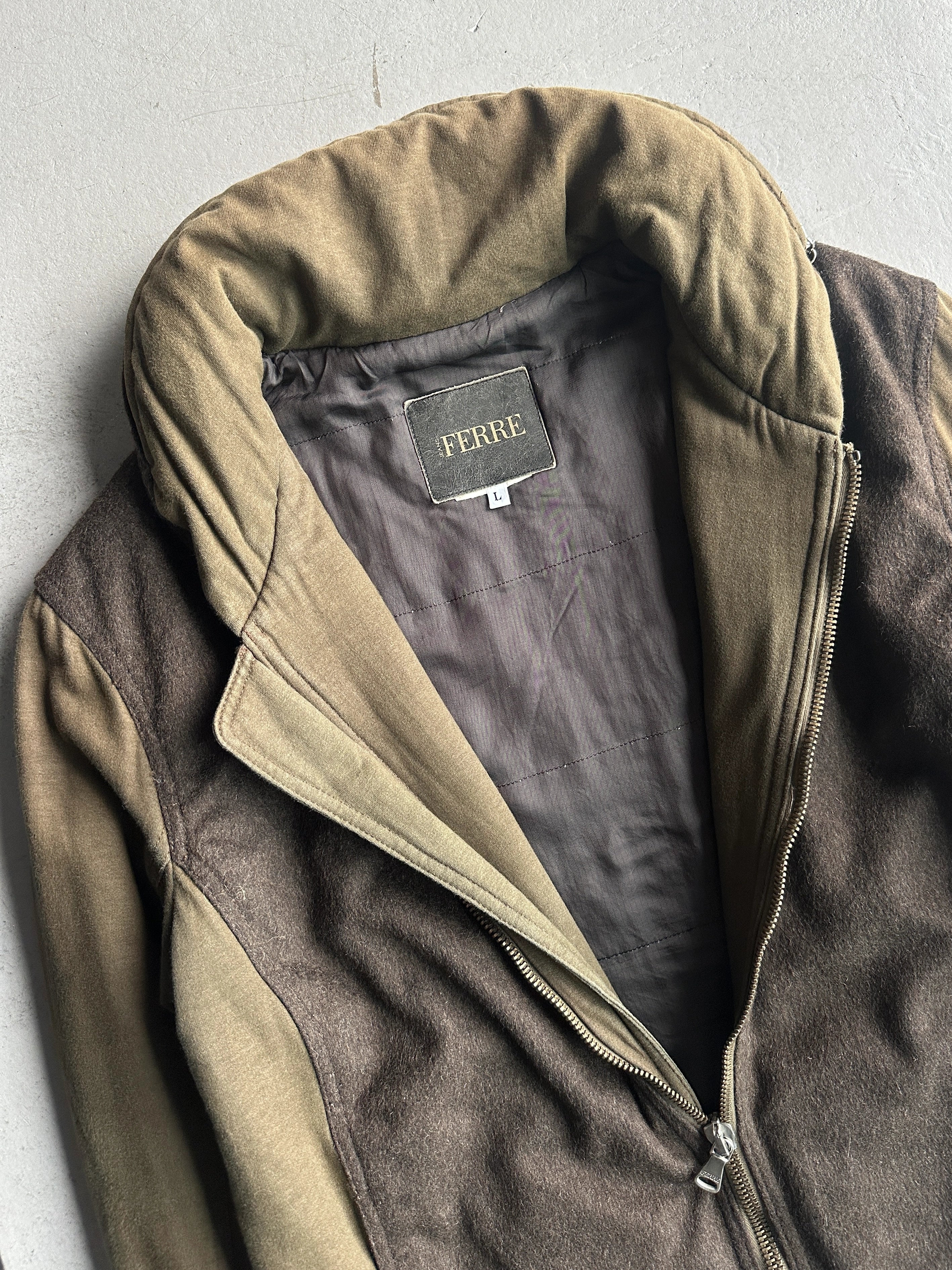 GIANFRANCO FERRÉ - 1990s CUSHIONED COLLAR WOOL JACKET