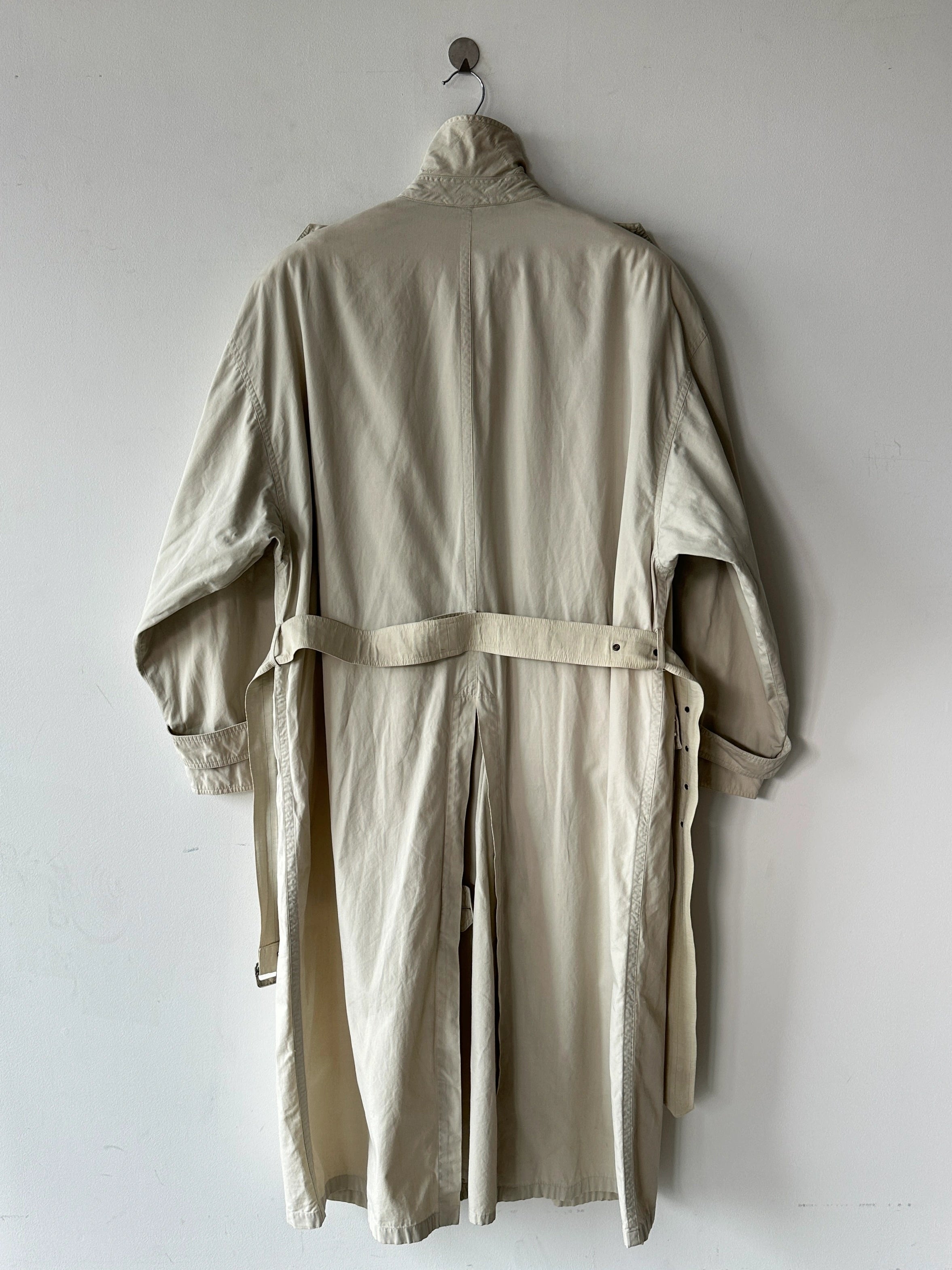 ALLEGRI - 1990s MARTIN MARGIELA ERA BELTED LONG TRENCH COAT